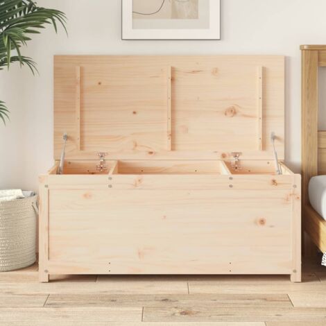 Boîte de rangement, Coffre de rangement 110x50x45,5 cm Bois massif de pin LKF96571