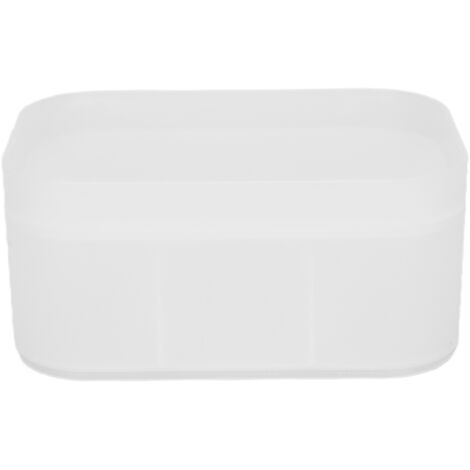 Boîte de Rangement Cosmétique 6 Cases Blanc Petit Organisateur Maquillage pour Salon Beauté