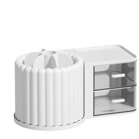 Boîte de rangement cosmétique à tiroir, grande capacité, organisateur de maquillage blanc