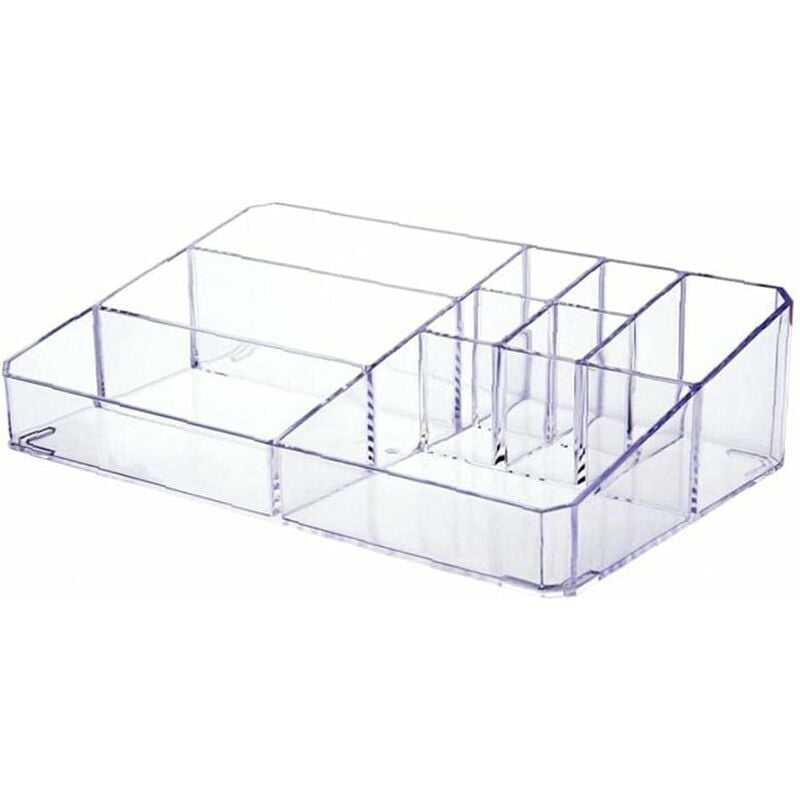 Fei Yu - Boîte de rangement cosmétique acrylique transparente à 9 compartiments