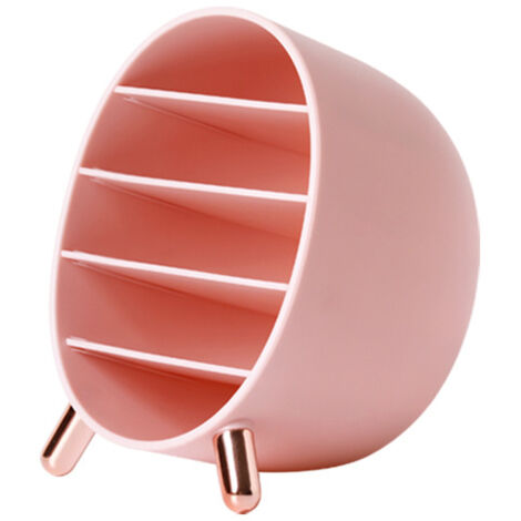 Boîte de Rangement Cosmétique de Bureau avec Grand Espace, Organisateur pour Maquillage, Rouge à Lèvres, Ombre à Paupières et Gloss Rose