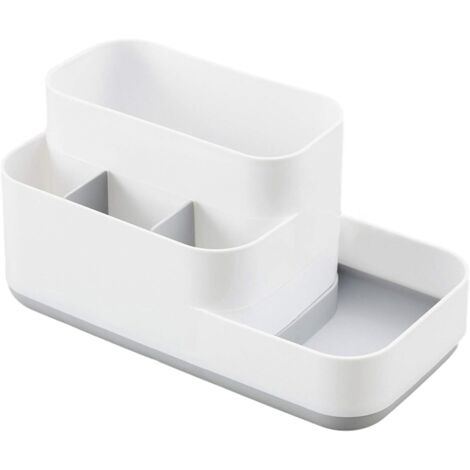 Boîte de rangement cosmétique de bureau multifonctionnelle avec compartiments (kaki)