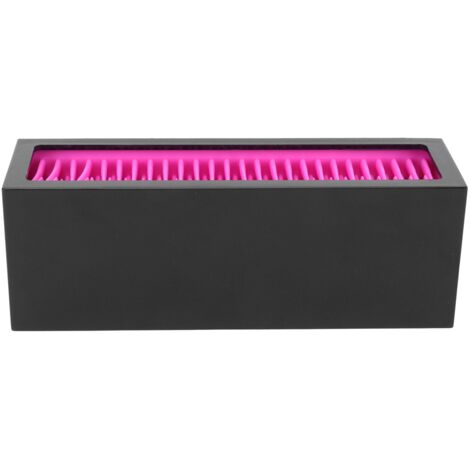 Boîte de Rangement Cosmétique en Silicone pour Rouge à Lèvres et Maquillage, Organisateur de Rangement pour Cosmetics (Noir Rose Rouge)