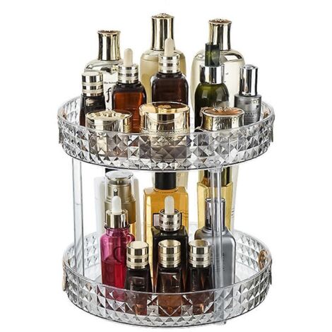 Boîte de rangement cosmétique rotative, organisateur de maquillage, présentoir L B--