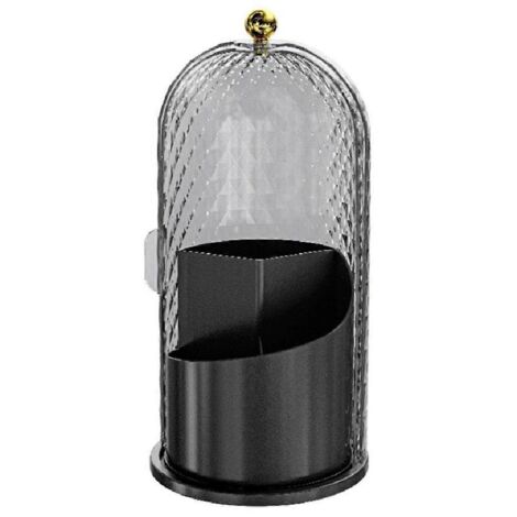 Boîte de rangement cosmétique transparente et anti-poussière pour pinceaux de maquillage A