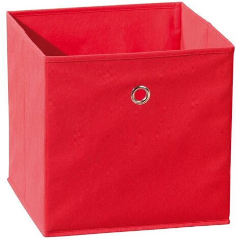 Boîte de rangement cube 32 cm - Winny - Rouge - Livraison gratuite