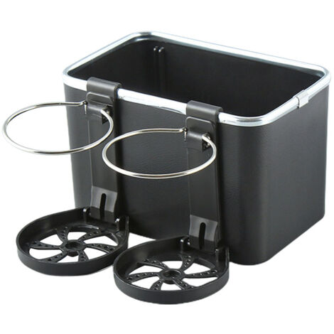Boîte de rangement d'accoudoir auto avec porte-gobelet, organisateur multifonctionnel pour smartphone, portefeuille et boîte à mouchoirs, accessoires intérieurs voiture.