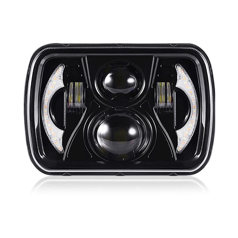 Phare LED rectangulaire de 7 pouces, 7 x 6, 5 x 7 pouces, avec feux de route/croisement, clignotants DRL, étanche IP67, pour Jeep, Ford, Chevrolet,