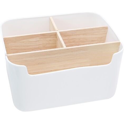 Boîte de rangement de bureau, conception à 5 compartiments, rangement pour fournitures de bureau, boîte de rangement multifonctionnelle, peut contenir des stylos, des bijoux, des cosmétiques, etc.