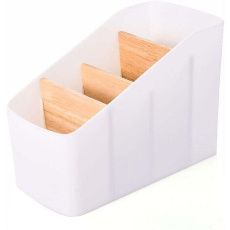 Boîte de rangement de bureau en bois, organiseur polyvalent pour fournitures de bureau, rangement pour papeterie