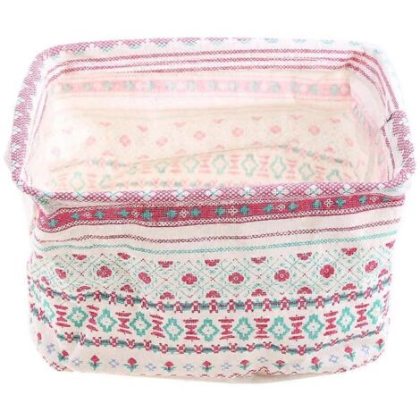 Boîte de rangement de bureau en lin, porte-bijoux et cosmétiques, organisateur de papeterie pour valise ou sac