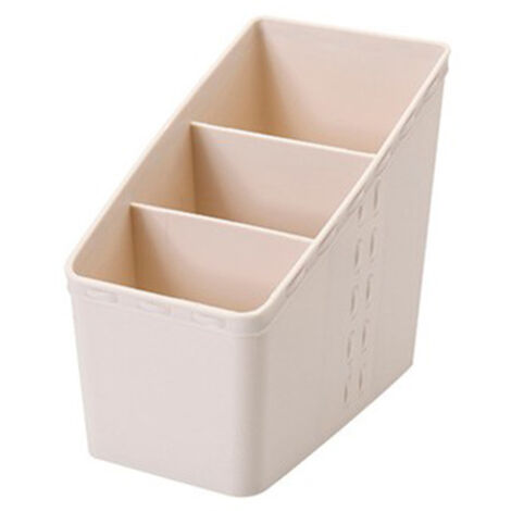 Boîte de rangement de bureau en plastique, adaptée aux chambres, bureaux et cuisines, design à une seule rangée, couleur abricot.