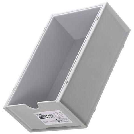 Boîte de Rangement de Bureau - Organiseur de Maquillage en Plastique avec Compartment Gris - 150g, Dimensions Adaptables et Empilable