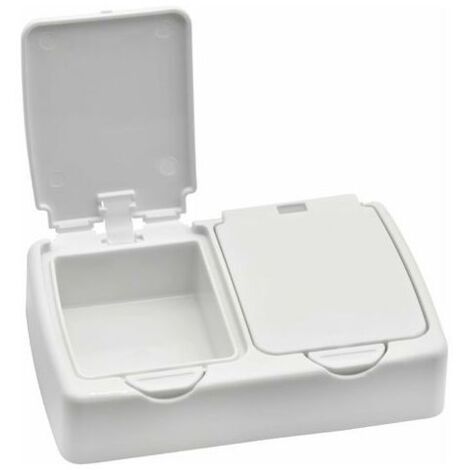 Boîte de Rangement de Bureau, Petite boîte de Rangement en Plastique Blanc avec couvercles pour Ranger de Petits Objets, Perles, Bouchons d'oreille, Bijoux au Bureau à Domicile