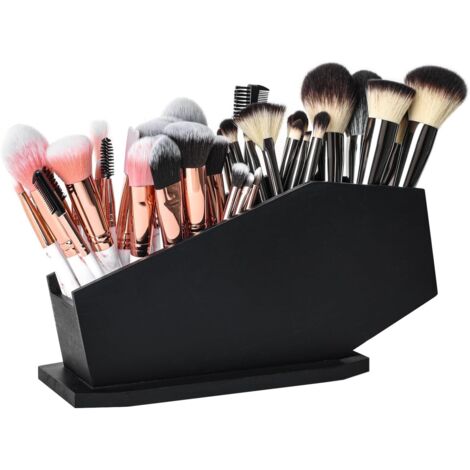 Boîte de rangement de bureau style gothique, porte-stylo en bois en forme de cercueil, noir