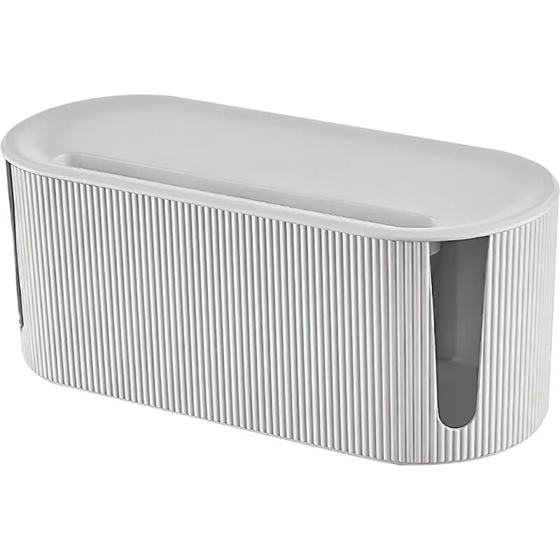 Boîte de rangement de câbles avec couvercle - Gestion des câbles en plastique abs - Protecteur de surtension multifonctionnel - pour câbles de