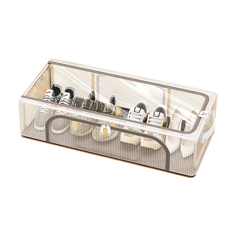 XVX - Boîte de rangement de chaussures en PVC-étanche et pliable, boîte de rangement de boîte à chaussures, grand et robuste organisateur de