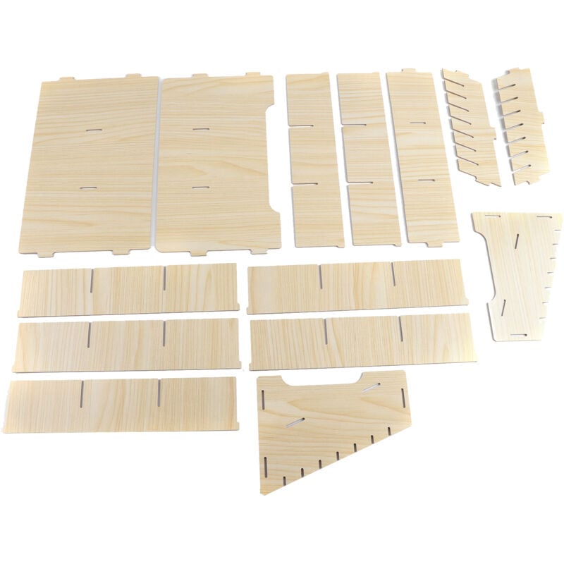 Sjlerst - Boîte de rangement de gestion de téléphone portable en bois à cellules multiples, boîte de rangement de téléphone portable de bureau propre