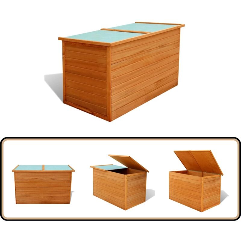Vidaxl - Boîte de rangement de jardin 126x72x72 cm Bois - Coffre De Jardin - Rangement Extérieur - Boîte De Rangement - Meuble De Jardin - Bois