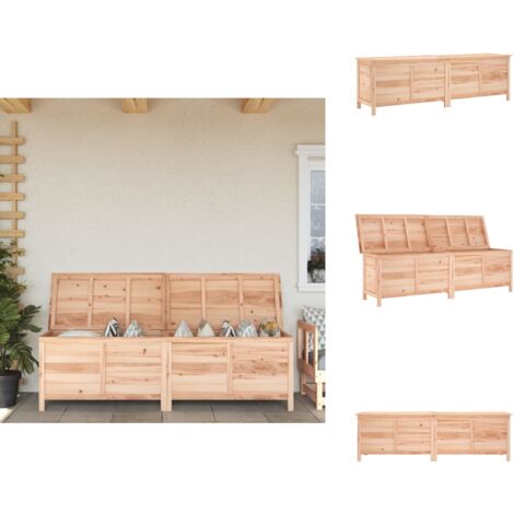 Boîte de rangement de jardin 198,5x50x56,5 cm bois massif sapin - Boîte De Rangement Jardin - Coffre De Jardin - Rangement Extérieur - Meuble De Jardin - Bois Massif