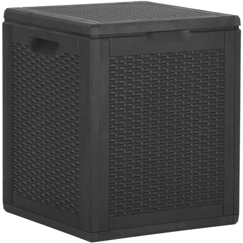 Vidaxl - Boîte de rangement de jardin 90 l Noir pp Rotin