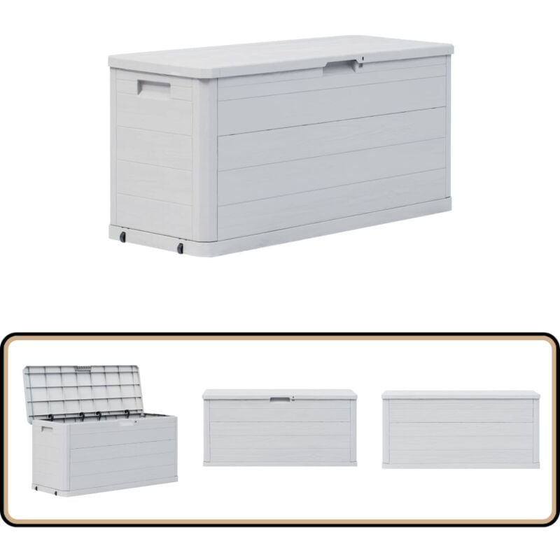 Vidaxl - Boîte de rangement de jardin 280 l Gris clair - Boîte De Rangement Jardin - Coffre De Jardin - Rangement Exterieur - Rangement Patio