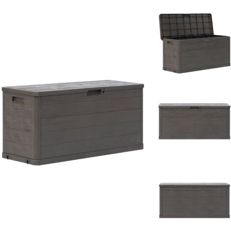 Boîte de rangement de jardin 280 L Marron - Boîte De Rangement Jardin - Coffre De Jardin - Rangement Extérieur - Meuble De Jardin - Stockage Jardin