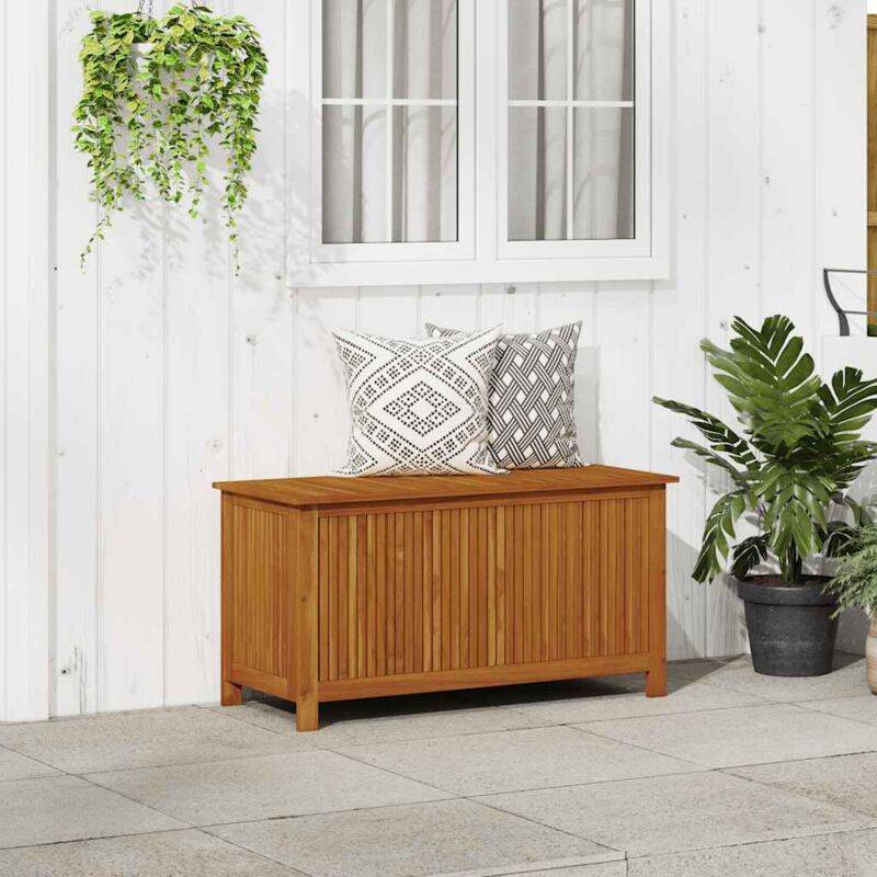 Boîte de rangement de jardin 113x50x58 cm Bois d'acacia solide Vidaxl