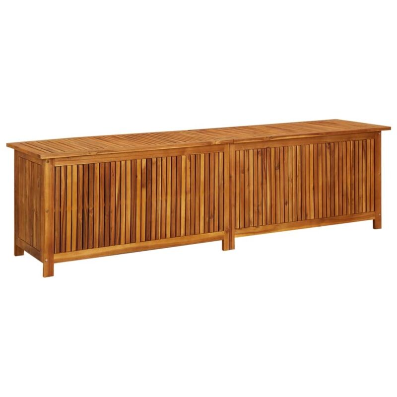 Boîte de rangement de jardin 200x50x58 cm Bois d'acacia solide Vidaxl