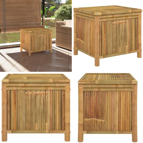 Boîte de rangement de jardin 60x52x55 cm Bambou - Coffre De Jardin - Rangement Extérieur - Boîte De Rangement - Meuble De Jardin - Bambou - Home & Living