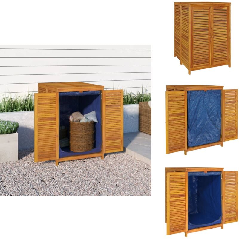 Boîte de rangement de jardin 70x87x104 cm bois massif d'acacia - Boîte De Rangement Jardin - Coffre De Jardin - Rangement Extérieur - Meuble De