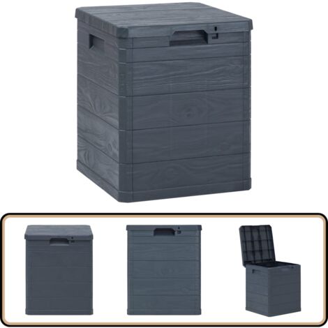Boîte de rangement de jardin 90 L Anthracite - Boîte De Rangement Jardin - Coffre De Jardin - Rangement Exterieur - Rangement Intérieur - Boîte Outil