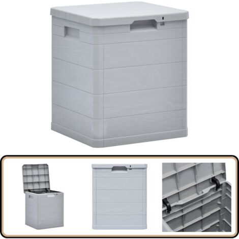 Boîte de rangement de jardin 90 L Gris clair - Boîte De Rangement Jardin - Coffre De Jardin - Rangement Extérieur - Coffre Étanche - Stockage Jardin