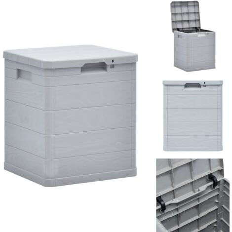Boîte de rangement de jardin 90 L Gris clair - Boîte De Rangement Jardin - Coffre De Jardin - Rangement Extérieur - Coffre Étanche - Stockage Jardin
