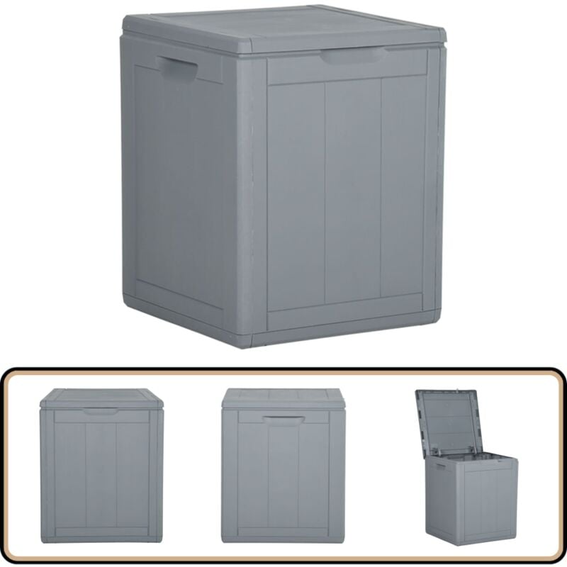 Vidaxl - Boîte de rangement de jardin 90 l Gris pp Rotin - Boîte De Rangement Jardin - Coffre De Rangement Extérieur - Rangement Jardin - Meuble De