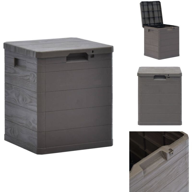 Vidaxl - Boîte de rangement de jardin 90 l Marron - Boîte De Rangement Jardin - Coffre De Jardin - Rangement Extérieur - Rangement Patio - Boîte Outil