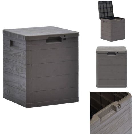 Boîte de rangement de jardin 90 L Marron - Boîte De Rangement Jardin - Coffre De Jardin - Rangement Extérieur - Rangement Patio - Boîte Outil