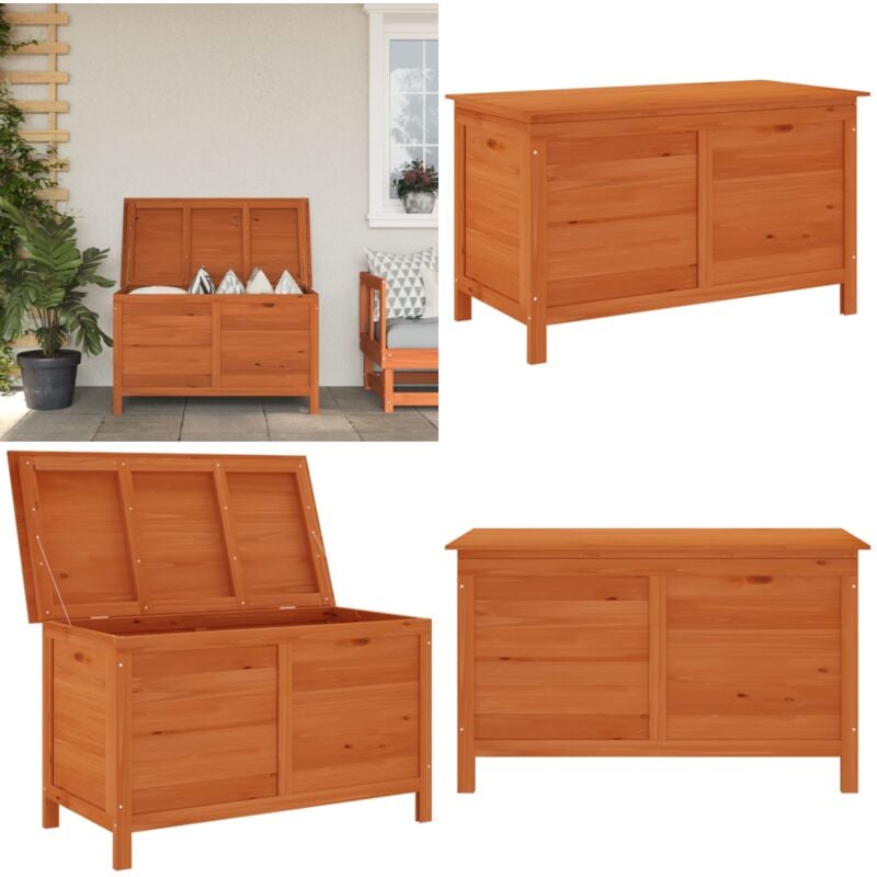 Boîte de rangement de jardin 99x49,5x58,5 cm bois massif sapin - Boîte De Rangement Jardin - Coffre De Jardin - Rangement Extérieur - Meuble De