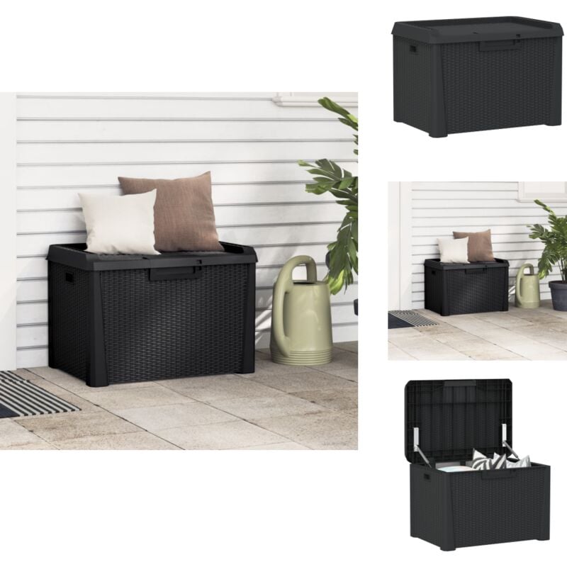 Vidaxl - Boîte de rangement de jardin anthracite 125 l pp - Coffre De Jardin - Rangement Extérieur - Boîte De Rangement - Meuble De Jardin - Boîte De