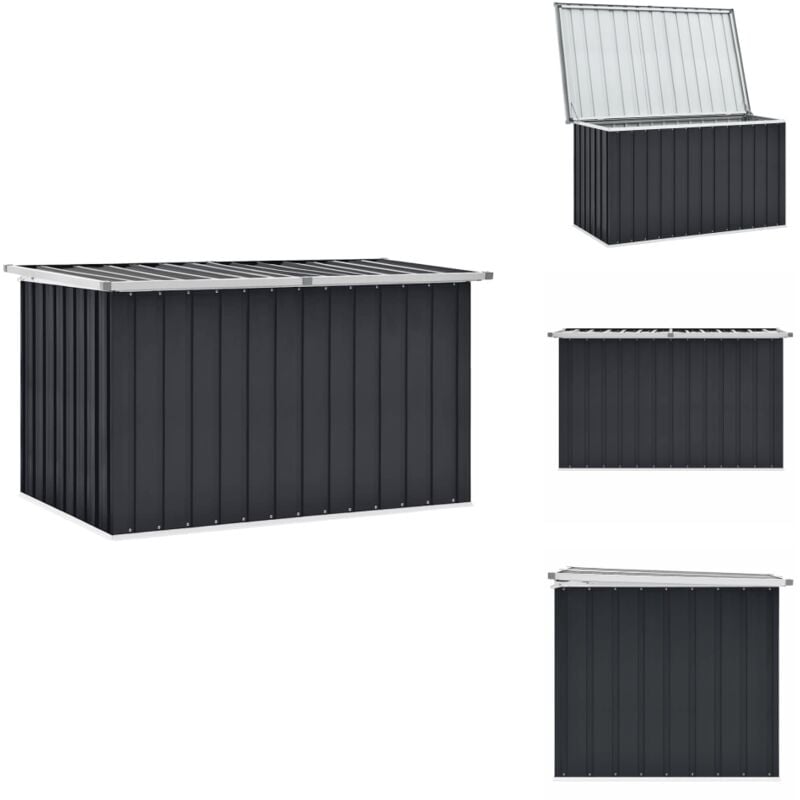 Boîte de rangement de jardin Anthracite 149x99x93 cm - Coffre De Jardin - Rangement Extérieur - Boîte De Rangement - Meuble De Jardin - Boîte à Outils