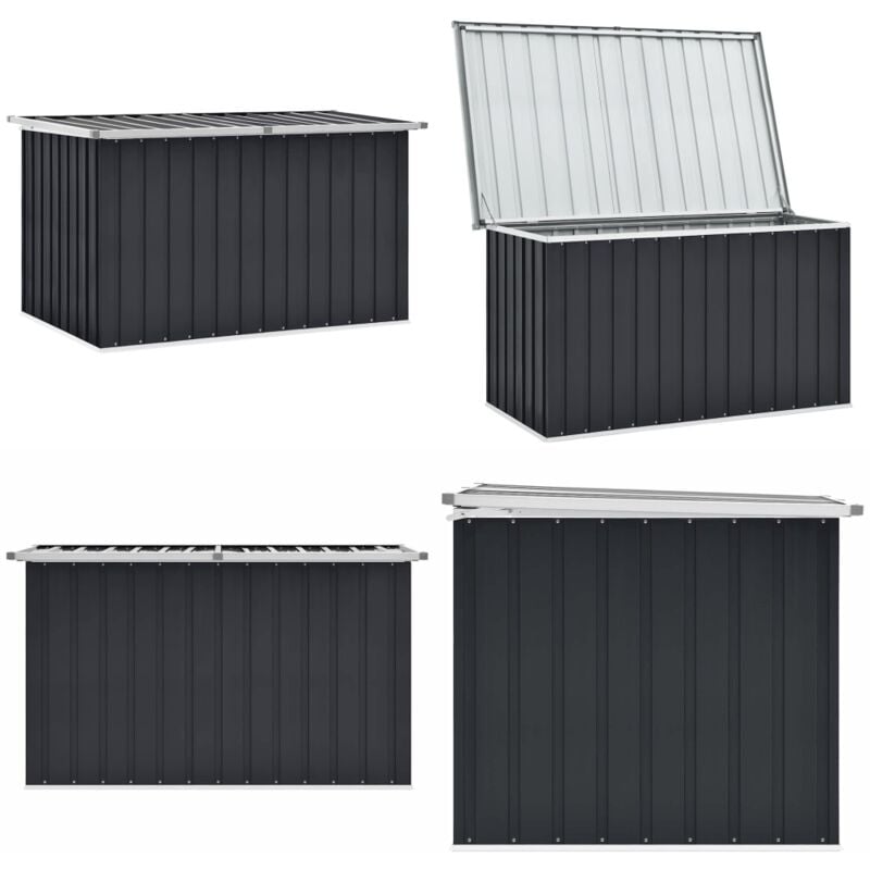 Boîte de rangement de jardin Anthracite 149x99x93 cm - Coffre De Jardin - Rangement Extérieur - Boîte De Rangement - Meuble De Jardin - Boîte À