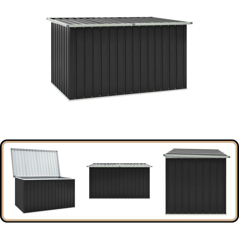 Boîte de rangement de jardin Anthracite 171x99x93 cm - Coffre De Jardin - Rangement Extérieur - Boîte De Rangement - Boîte à Outils - Mobilier De