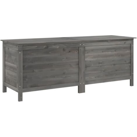 Boîte de rangement de jardin anthracite bois massif sapin