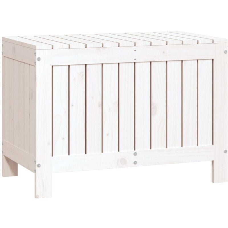Vidaxl - Boîte de rangement de jardin Blanc 76x42,5x54 cm Bois de pin