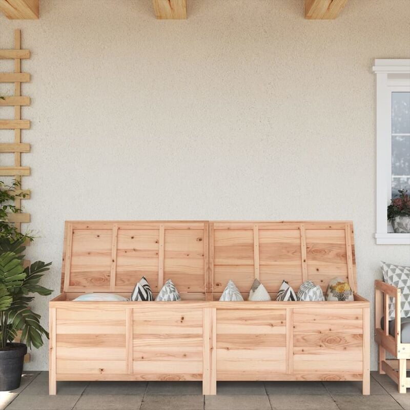 Vidaxl - Boîte de rangement de jardin 198,5x50x56,5 cm bois massif sapin