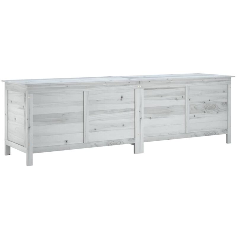 Vidaxl - Boîte de rangement de jardin blanc bois massif de sapin