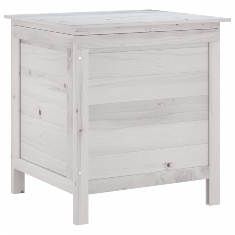 Vidaxl - Boîte de rangement de jardin blanc bois massif de sapin