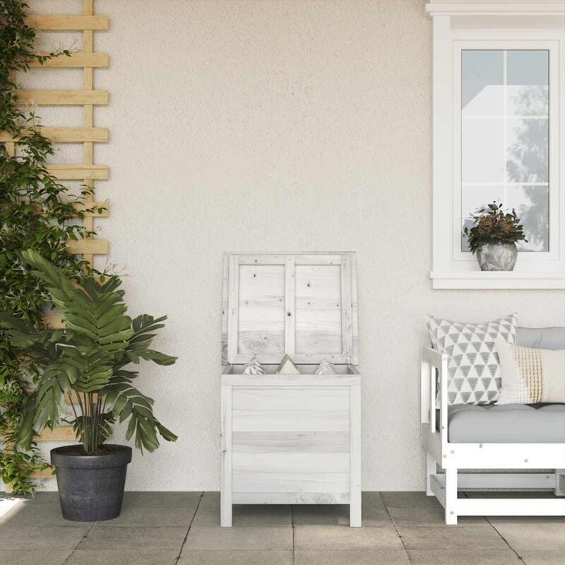 Vidaxl - Furniture Limited - Boîte de rangement de jardin blanc bois
