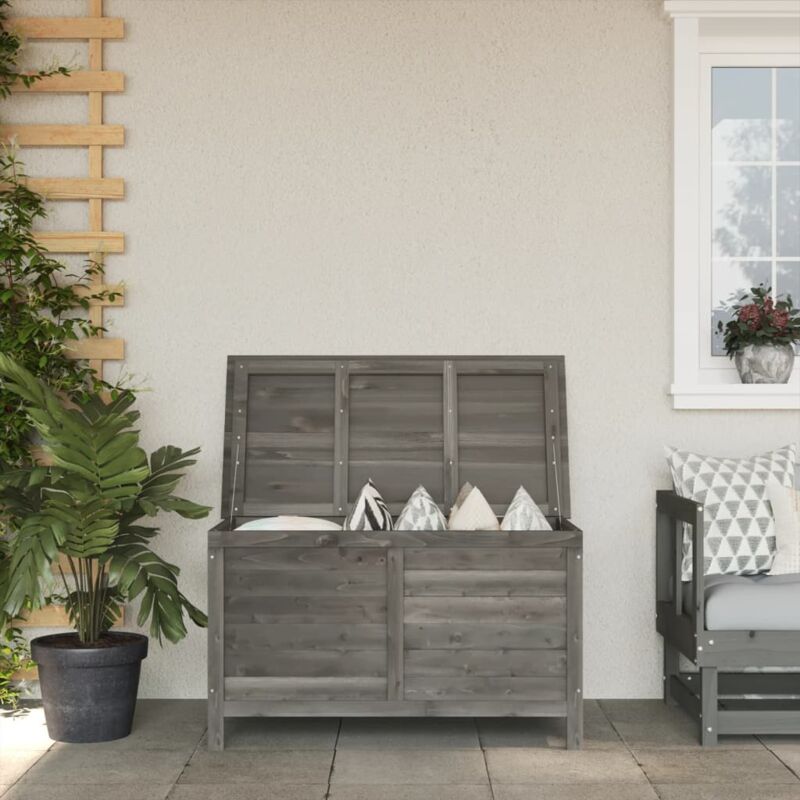 Vidaxl - Boîte de rangement de jardin anthracite bois massif de sapin