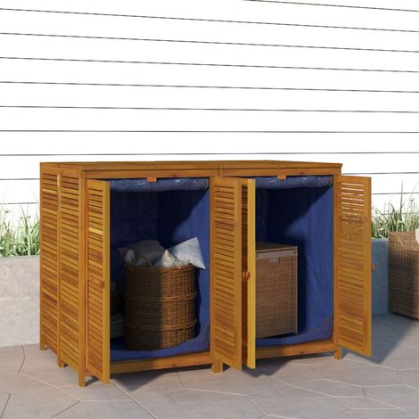 Boîte de rangement de jardin  Coffre de rangement  140x87x104 cm bois massif d'acacia 17866